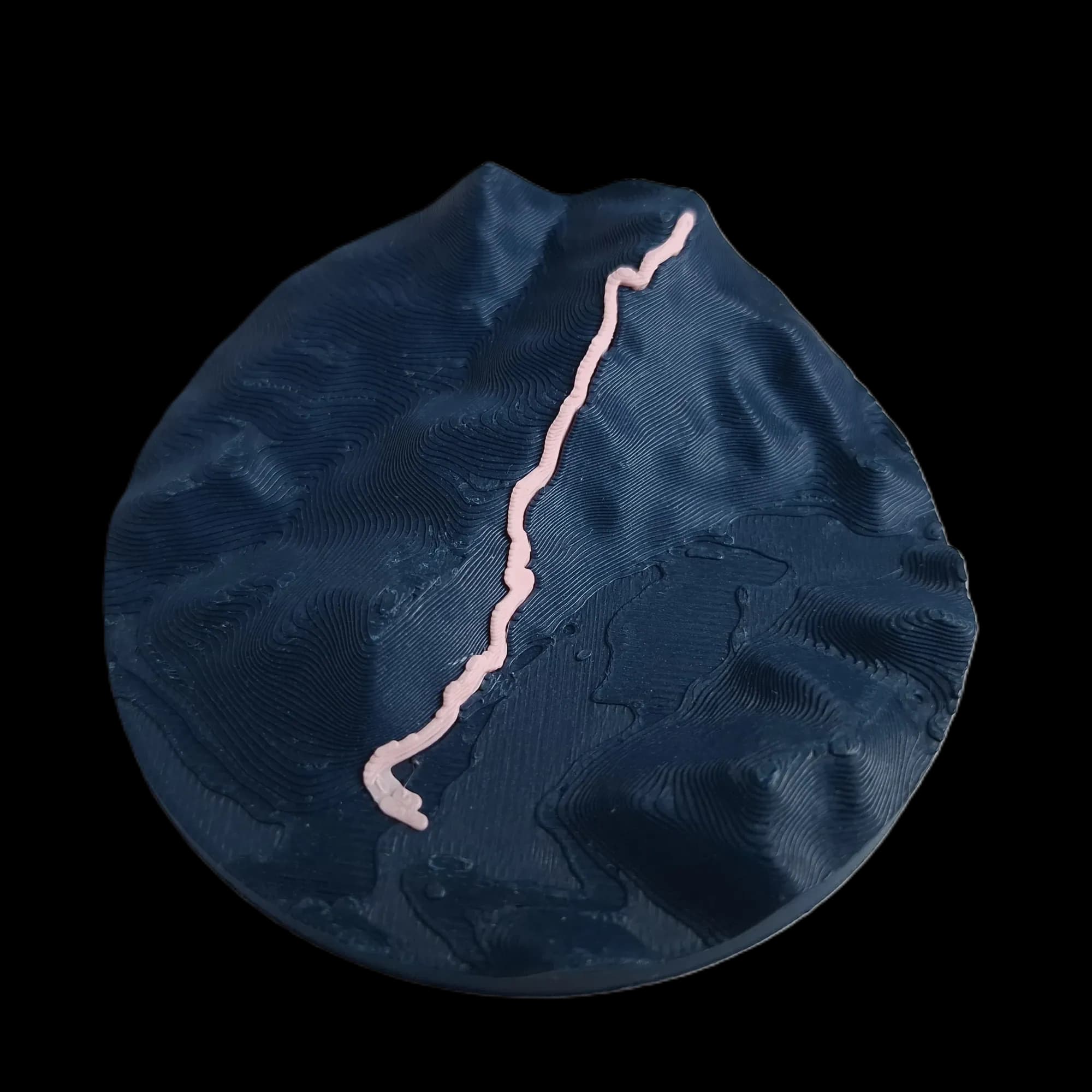 Carte Altitrace duo de couleurs bleu nuit et rose