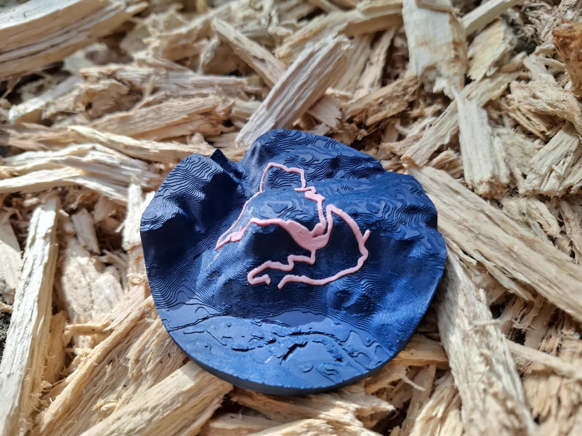 Carte relief 3D personnalisée Altitrace d’un parcours de randonnée
